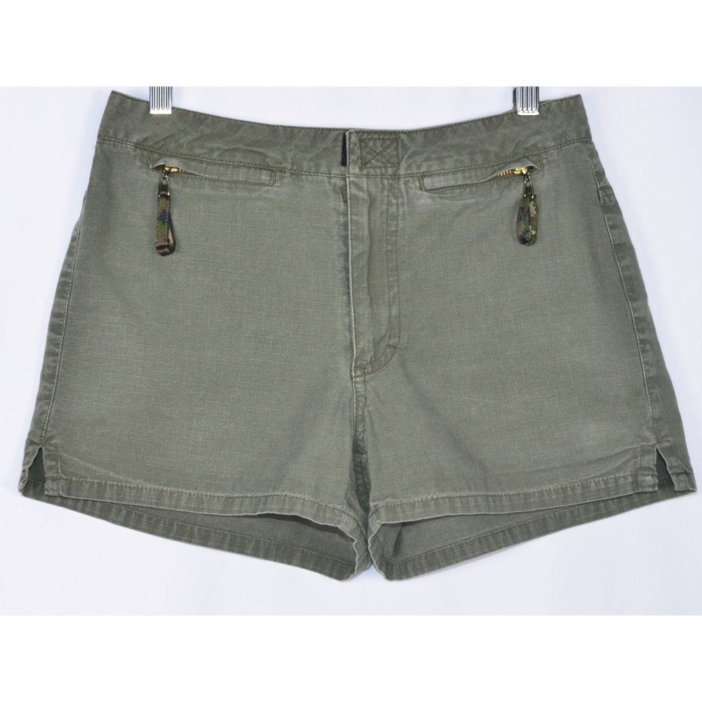 Vintage Z. Cavaricci Y2K Green Camo Shorts Size 7